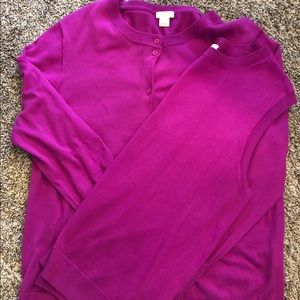 JCrew Purple Sweater Twinset XL